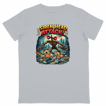 Lightweight kids T-shirt - NicoCraft Attack - front_heathergrey